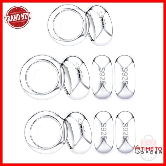 Jewelry - Sterling Silver Spacer Beads for Charm Bracelets Secure Fit Universal Compatible